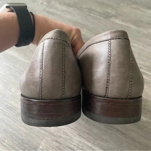 Frye Men's Murray Gray Leather Penny Loafers 3480270 10.5