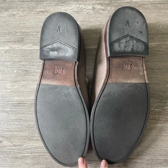 Frye Men's Murray Gray Leather Penny Loafers 3480270 10.5