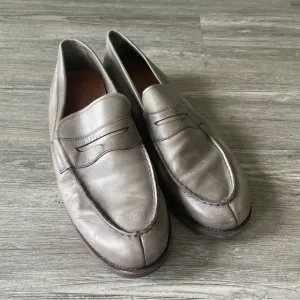 Frye Men's Murray Gray Leather Penny Loafers 3480270 10.5