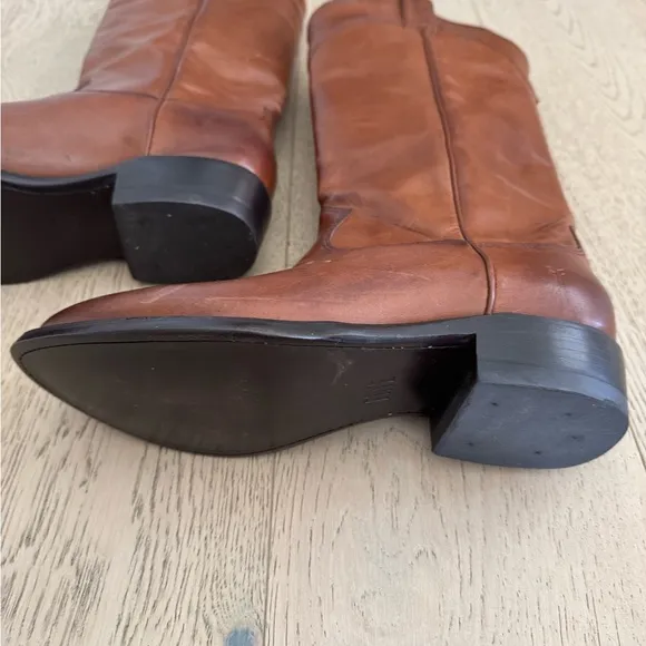 Frye New Billy Daisy Pull On Caramel Western Cowboy Boots