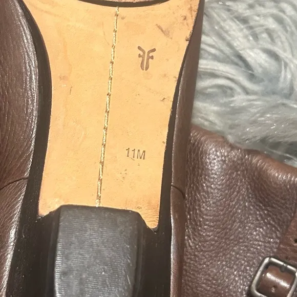Frye Vintage Rare &quot;Sunny&quot; Multi-strap Mid-Calf Brown Leather Boot Size 11M
