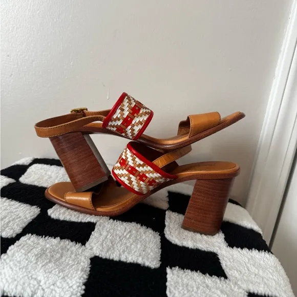 Frye Women's Amy Woven Block Heel Sandals, Size 10