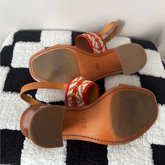 Frye Women's Amy Woven Block Heel Sandals, Size 10