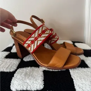 Frye Women's Amy Woven Block Heel Sandals, Size 10