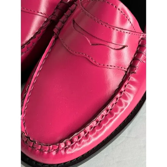 G. H. Bass Whitney Candy Weejuns Leather Penny Loafer Size 9.5 NEW Magenta