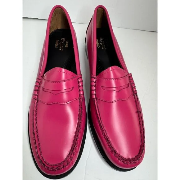 G. H. Bass Whitney Candy Weejuns Leather Penny Loafer Size 9.5 NEW Magenta