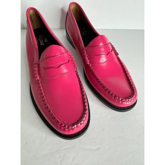 G. H. Bass Whitney Candy Weejuns Leather Penny Loafer Size 9.5 NEW Magenta