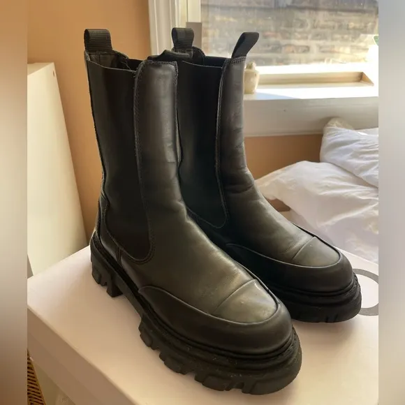 Ganni Black Ankle Boots