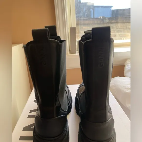 Ganni Black Ankle Boots