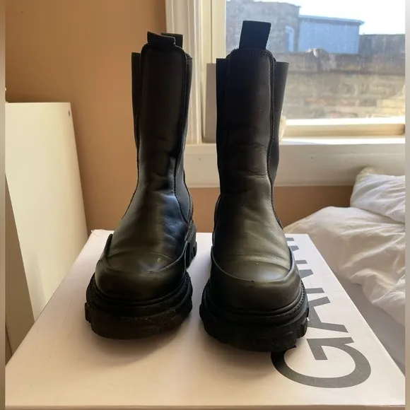 Ganni Black Ankle Boots
