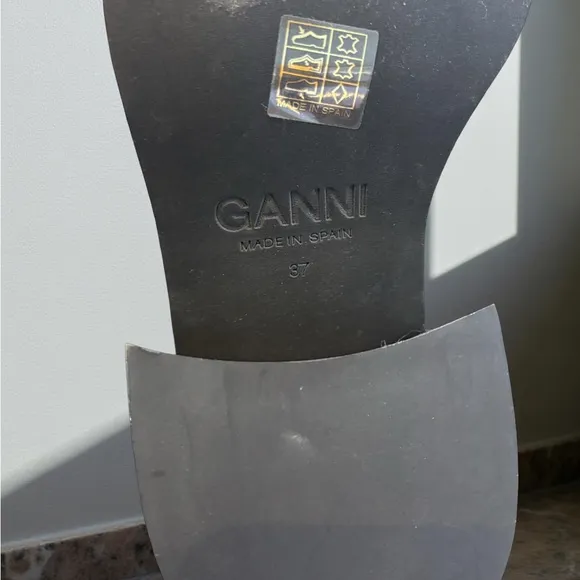 Ganni Real Snakeskin Boot with Chunky Heel