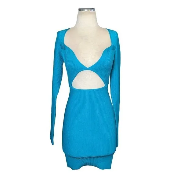 Gauge81 Otero Dress in Turquoise Small New Womens Knit Bodycon