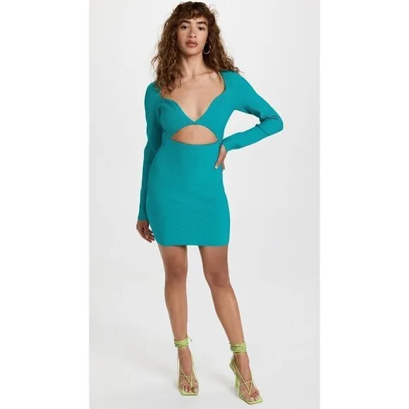 Gauge81 Otero Dress in Turquoise Small New Womens Knit Bodycon