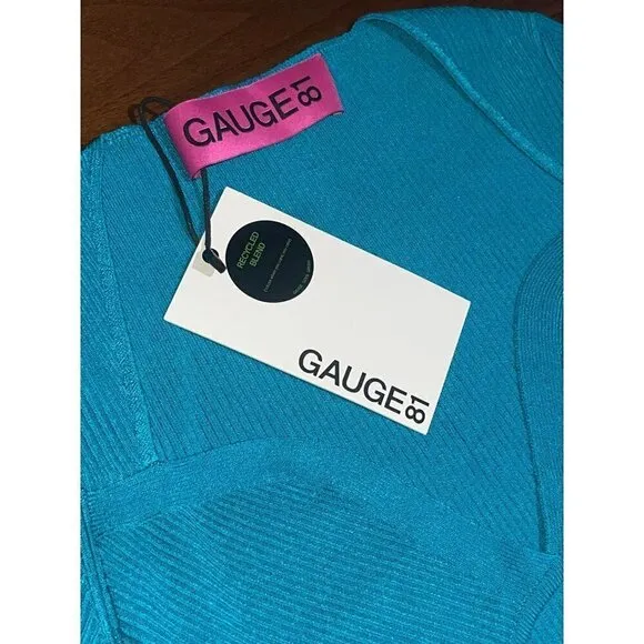 Gauge81 Otero Dress in Turquoise Small New Womens Knit Bodycon
