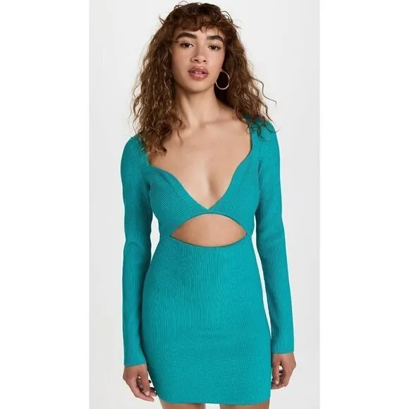 Gauge81 Otero Dress in Turquoise Small New Womens Knit Bodycon