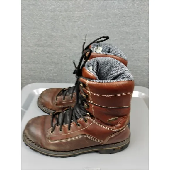 Georgia Boots Mens 10M Brown Logger Counter Lock 9 Inch Mid Calf Waterproof Work