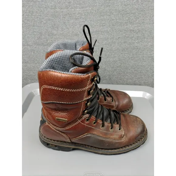 Georgia Boots Mens 10M Brown Logger Counter Lock 9 Inch Mid Calf Waterproof Work