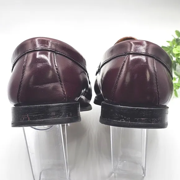 GH Bass &amp; Co. Weejuns Leather Penny Loafers Men's 10.5 EE Dress Shoes Burgundy