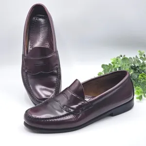 GH Bass &amp; Co. Weejuns Leather Penny Loafers Men's 10.5 EE Dress Shoes Burgundy