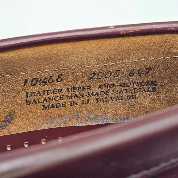 GH Bass &amp; Co. Weejuns Leather Penny Loafers Men's 10.5 EE Dress Shoes Burgundy