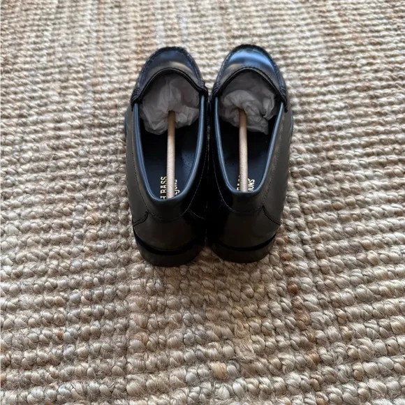 GH Bass Black Leather Penny Loafers