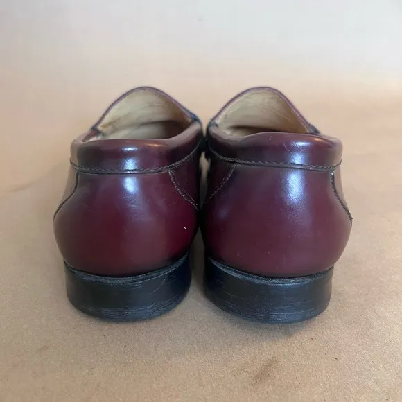 G.H Bass Burgundy Tassel Harrison II 1449 634 Penny Loafers Leather Men’s 10