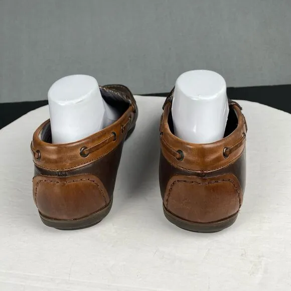 G.H. BASS Men's Size 13 M Slip On Brown Leather Slip On Driving Loafers