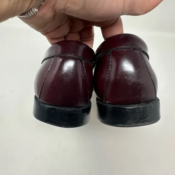 GH Bass Weejuns Mens Burgundy Wine Larson Penny Loafers Size 11
