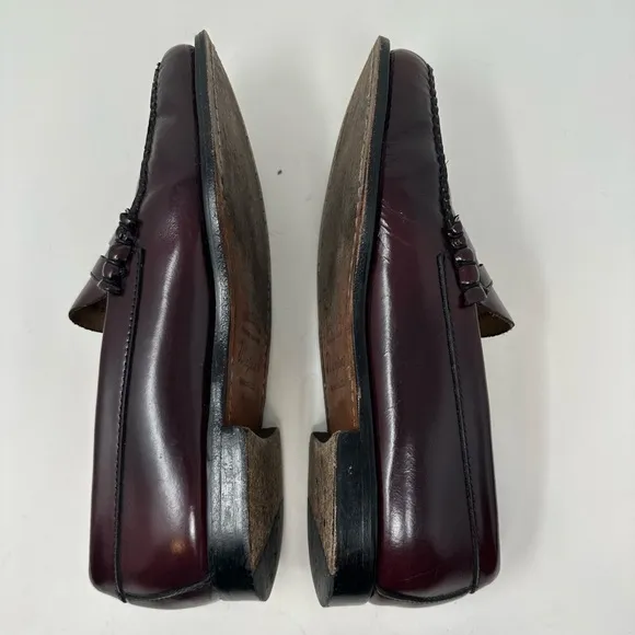 GH Bass Weejuns Mens Burgundy Wine Larson Penny Loafers Size 11