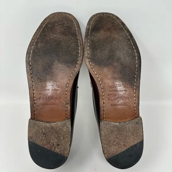 GH Bass Weejuns Mens Burgundy Wine Larson Penny Loafers Size 11
