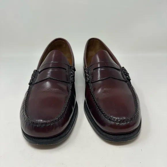 GH Bass Weejuns Mens Burgundy Wine Larson Penny Loafers Size 11