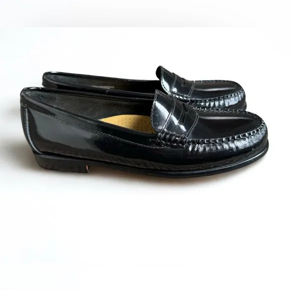 G.H. Bass Weejuns Patent Leather Penny Loafers 4005 001 size 8.5 M