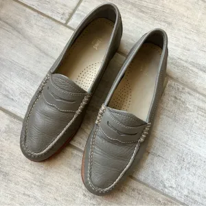 G.H. Bass Whitney Easy Weejuns Penny Loafers Gray Nappa Leather Size 7.5M