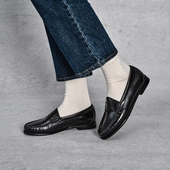 G.H. Bass Whitney Easy Weejuns Penny Loafers Gray Nappa Leather Size 7.5M