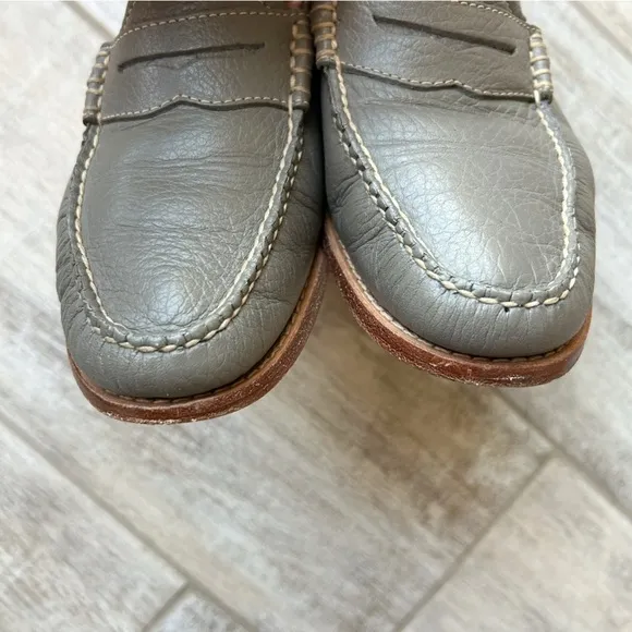 G.H. Bass Whitney Easy Weejuns Penny Loafers Gray Nappa Leather Size 7.5M