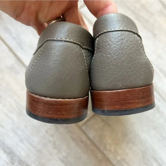 G.H. Bass Whitney Easy Weejuns Penny Loafers Gray Nappa Leather Size 7.5M
