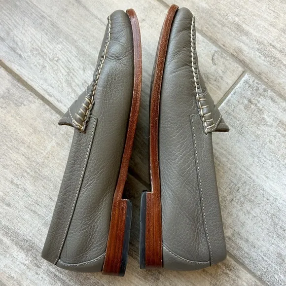 G.H. Bass Whitney Easy Weejuns Penny Loafers Gray Nappa Leather Size 7.5M