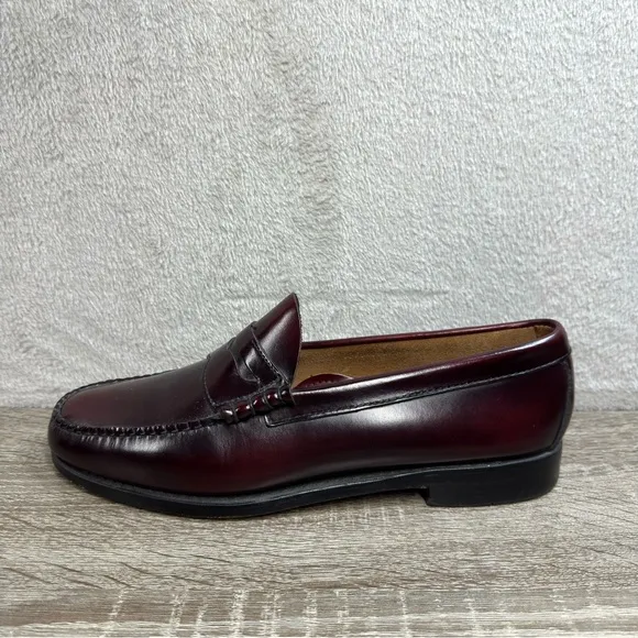 G.H.Bass Originals Penny Loafers Wine Color Leather Men’s Size 10.5D Old Money