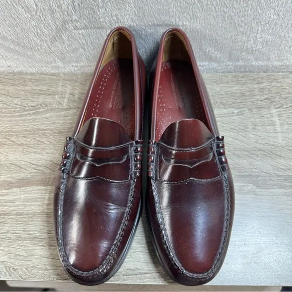 G.H.Bass Originals Penny Loafers Wine Color Leather Men’s Size 10.5D Old Money