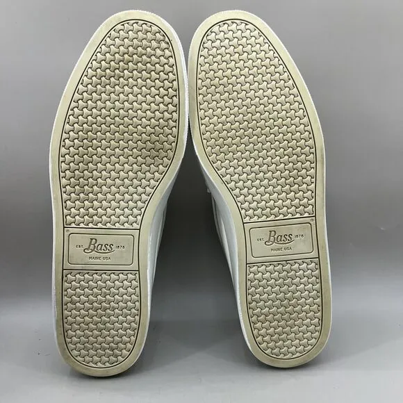 G.H.Bass Weejuns Penny Loafers Men Size 11.5 White Leather Slip-On Comfort Shoes