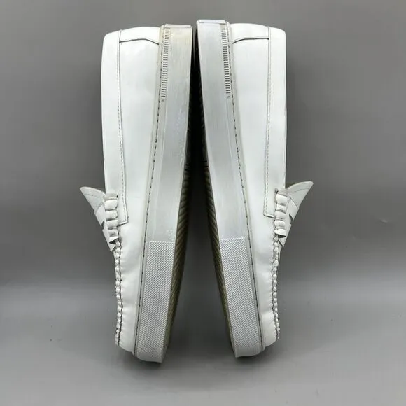 G.H.Bass Weejuns Penny Loafers Men Size 11.5 White Leather Slip-On Comfort Shoes