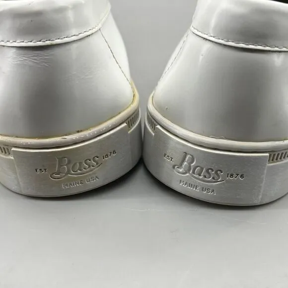 G.H.Bass Weejuns Penny Loafers Men Size 11.5 White Leather Slip-On Comfort Shoes