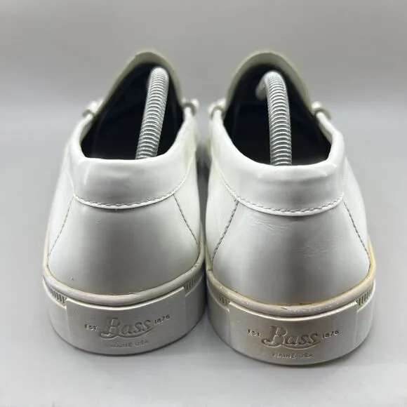 G.H.Bass Weejuns Penny Loafers Men Size 11.5 White Leather Slip-On Comfort Shoes