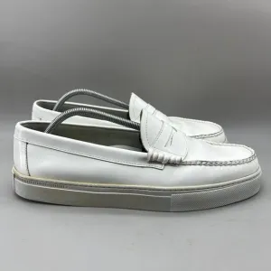 G.H.Bass Weejuns Penny Loafers Men Size 11.5 White Leather Slip-On Comfort Shoes
