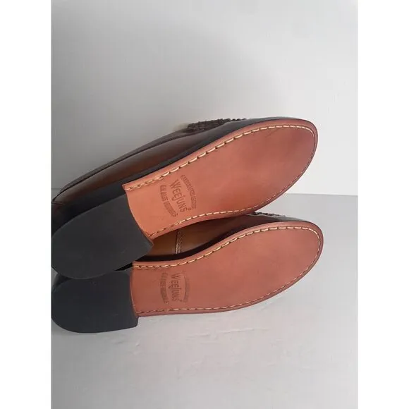 G.H.BASS Whitney Shearling Lined Penny Loafers Weejuns Size 6.5 Leather NEW