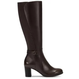 GIANI BERNINI Women’s Miale Leather Tall Mid-Calf Boots Chocolate NIB