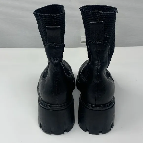 Gianluca tombolini chunky platform leather Italian sock boots size 36 US 5.5