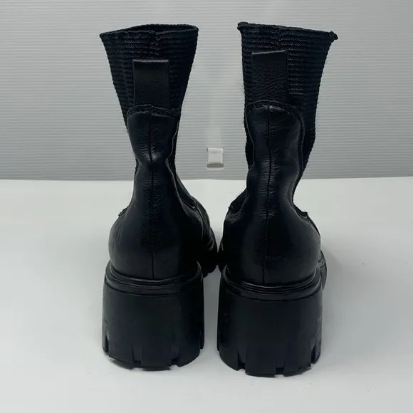Gianluca tombolini chunky platform leather Italian sock boots size 36 US 5.5