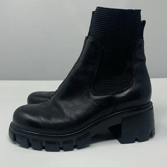 Gianluca tombolini chunky platform leather Italian sock boots size 36 US 5.5