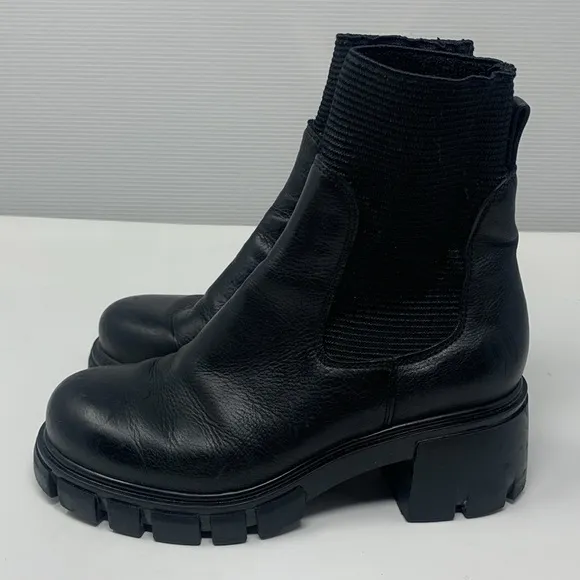 Gianluca tombolini chunky platform leather Italian sock boots size 36 US 5.5